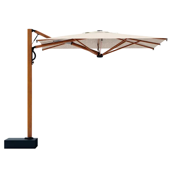 Astro Timber - Retractable parasol for garden - Parasols made in Italy