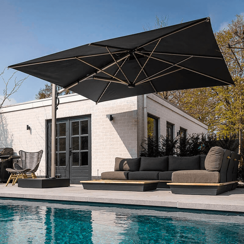 Gas-spring retractable parasols